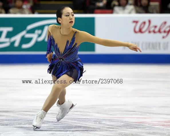 

figure skating dresses blue hot sale women competition ice skating dress women custom ice figure skating clothing free shipping