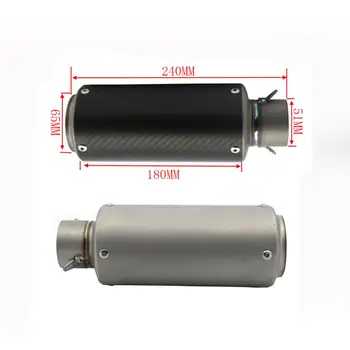 

51mm Universal Motorcycle Exhaust Muffler Pipe Akrapovic Modified For R1 R3 MT07 MT-07 Nmax R 750GS 850GS 1200GS With DB Killer