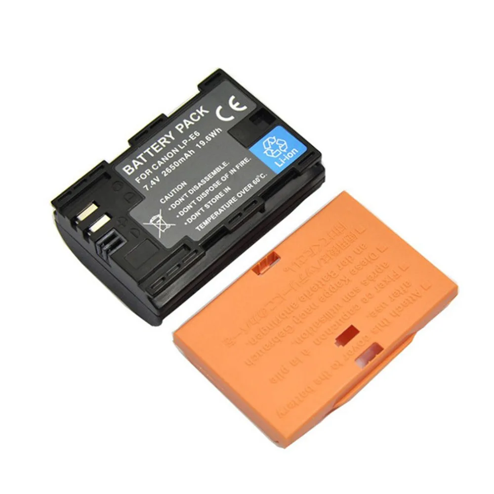 

7.4V 2650MAH Digital Camera Battery Pack Rechargeable Battery Suitable for Canon EOS 5D2 5D3 6D 70D 7D 60D Black Drop Shipping