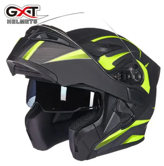 

GXT Motorcycle Helmet Flip Up Motocross Helmets Men Full Face Moto Helmets Motorcycle Capacete Casco Moto With Doublel Lens