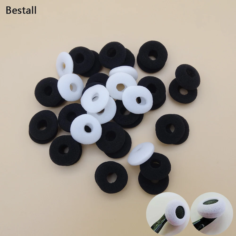 

Bestall 100Pcs 18mm Foam Earphone Earbud Ear Tips Cushion Replacement Headphone Headset Ear Pads Sponge Covers For Earphone MP3