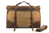 Vintage Retro military Canvas + Leather men travel bags luggage bags men weekend Bag Overnight duffle bags tote Leisure M314# ► Photo 2/6