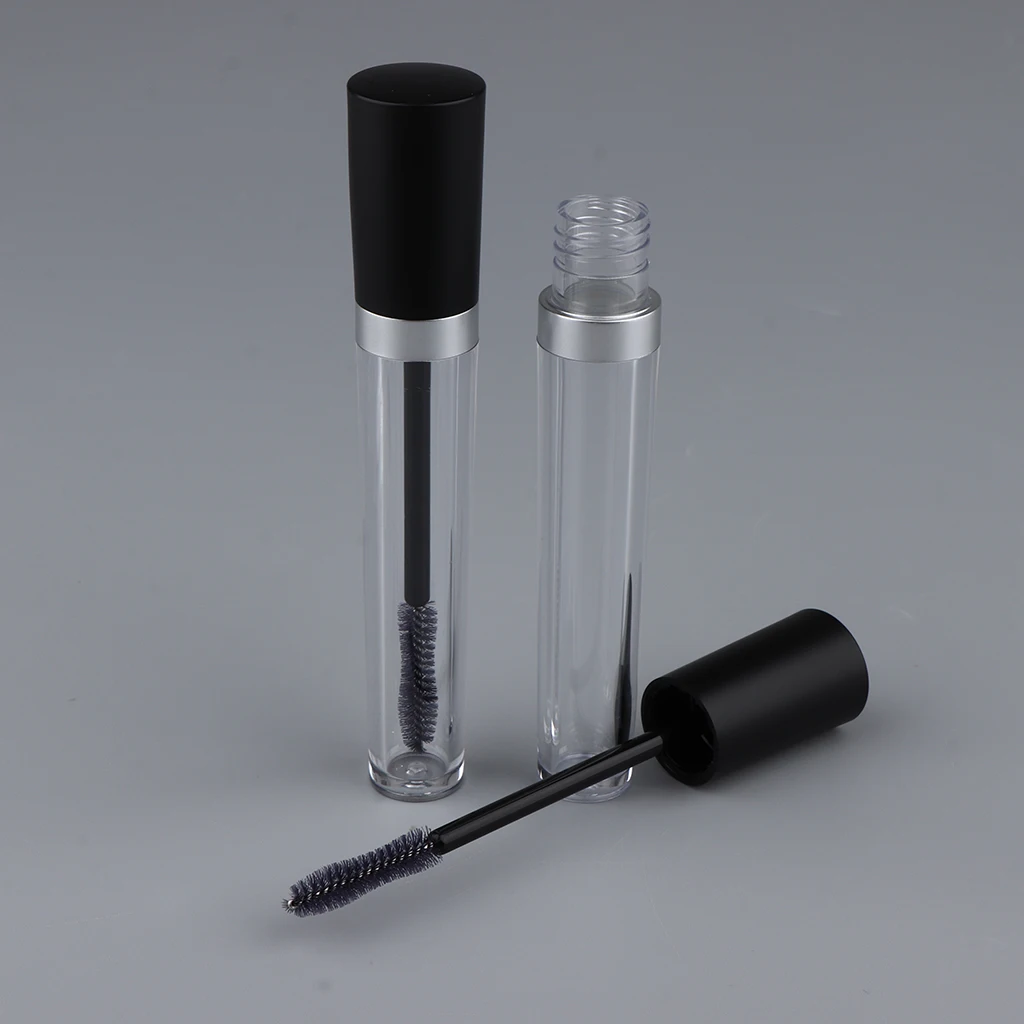 2x 8 mL Empty Mascara Tubes With Eyelash Wand, Rubber Inserts and Funnels for Castor Oil, Ideal Kit for DIY Cosmetics