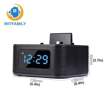 

Usb Charging Aux Input Made For Iphone/ipod/ipad Led Alarm Clock With Fm Radio Bluetooth Speaker
