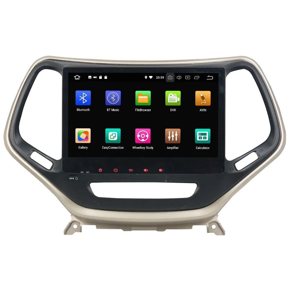 Top 10.1" IPS Octa Core 4G Android 8.1 4GB RAM 64GB ROM RDS Car DVD Player Stereo Autoradio GPS Glonass For Jeep Cherokee 2014-2017 1