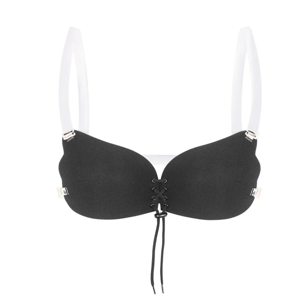 Bra Strapless Push Up Bra Wireless Stick On Sexy Lingerie Invisible Silicone Women Bra with Invisible Shoulder Strap Push-up FB