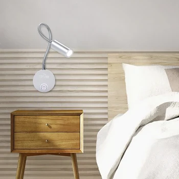 

Tomshine 3W LED Wall Lamp Flexible Home Hotel Bedside Reading Wall Light Fashion Book Lights Aluminum LED Bulbs AC 85-265V