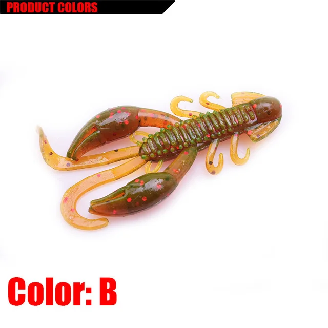 20pcs/lot 50mm 2g Worms rubber soft bait shrimp odor salt fishing lures  swivel shrimp fishing bass Lure Fishing tackle