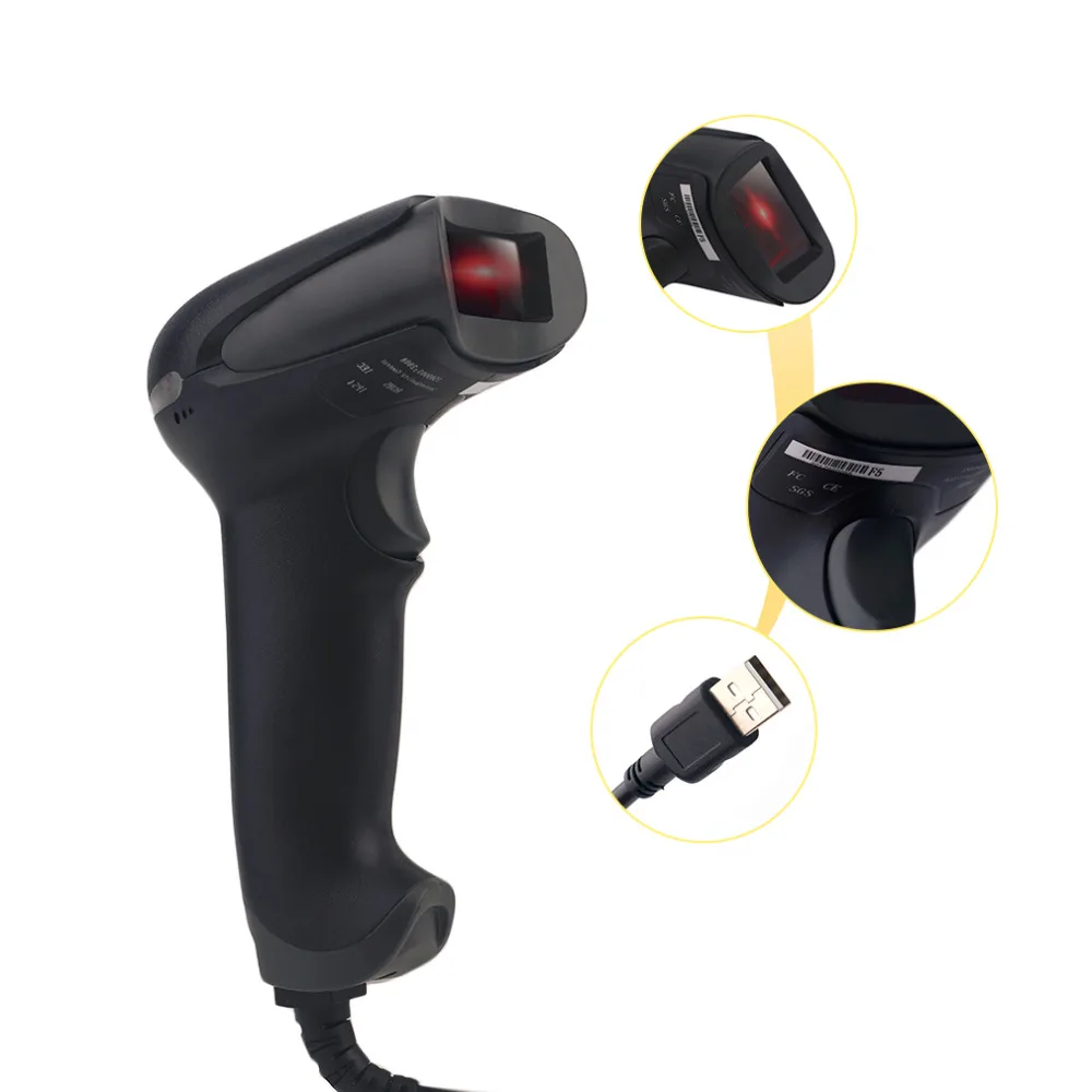 المهنية السلكية USB شريط ليزر رمز ماسحة قارئ المحمول الدفع شاشة الكمبيوتر ماسحة مع 10-800 مللي متر تفحص عمق المهنية السلكية USB شريط ليزر رمز ماسحة قارئ المحمول الدفع شاشة الكمبيوتر ماسحة مع 10-800 مللي متر تفحص عمق