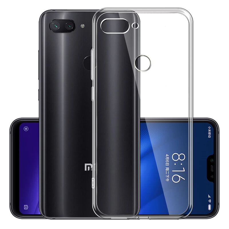 

Clear Transparent Soft TPU Silicon Case For Xiaomi Mi 8 lite A1 A2 SE 5X 6X Case On Redmi Note 7 5 6 Pro 6A Pocophone F1 Cover
