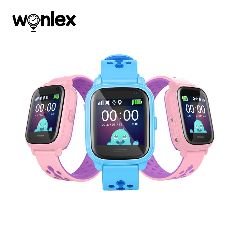 Дешево Wonlex KT04 1,3 дюйма ips Водонепроницаемость IP67 плавательные Часы Анти потеря с font b gps b font LBS WiFi font b gps b font позиционирование SOS помощник умные часы