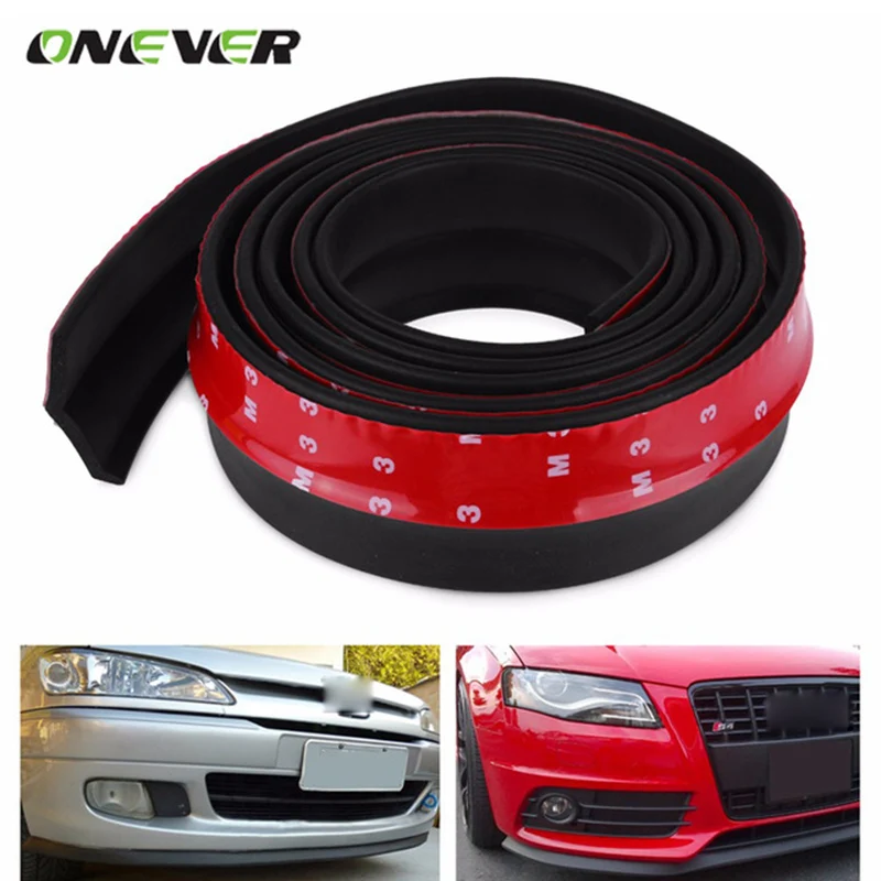 Onever 2.5m Car Front Bumper Lip Side Skirts Spoiler Door Protector
