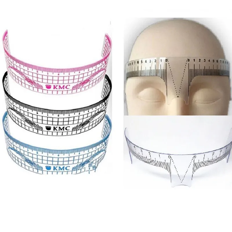 Eyebrow Grooming Stencil Shaper Ruler Measure Tool Makeup Reusable Eyebrow Ruler Tool Measures 1Pc