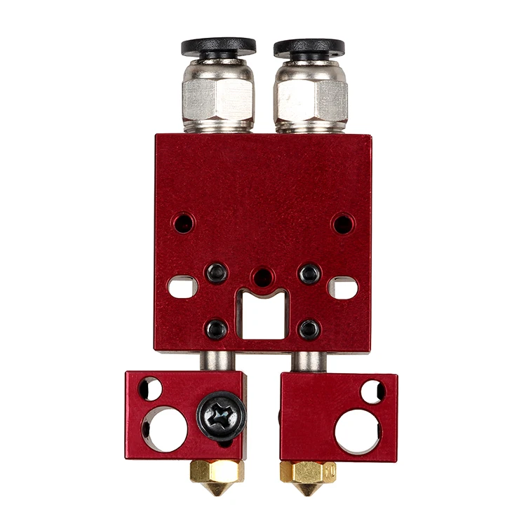 

High quality All metal Chimera two-color extrusion head multicolor printing DIY kit Red Color