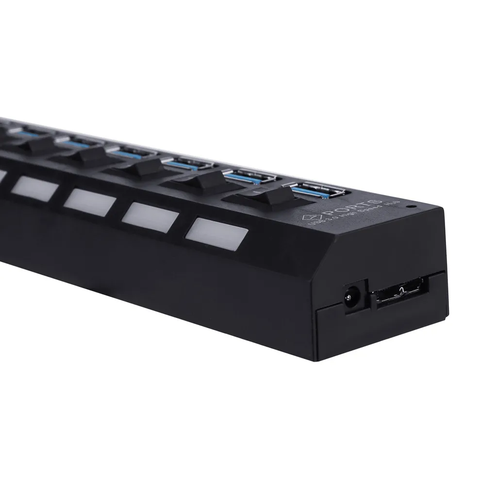 CARPRIE usb хаб USB 3 0 Супер скорость 7 портов s 5 Гбит/с концентратор с светодиодный