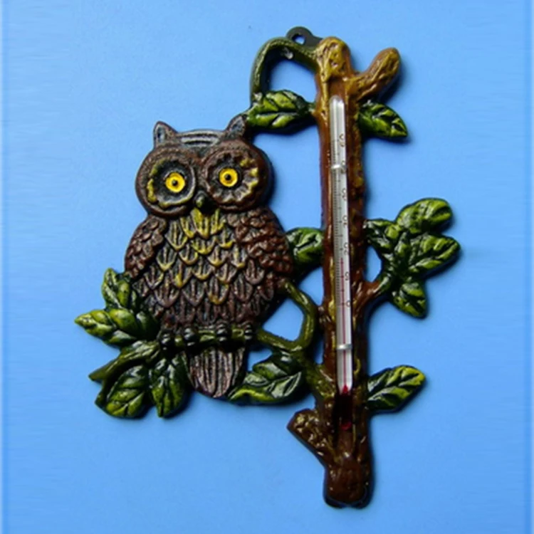 

New Design Cast Iron Owl Thermometer