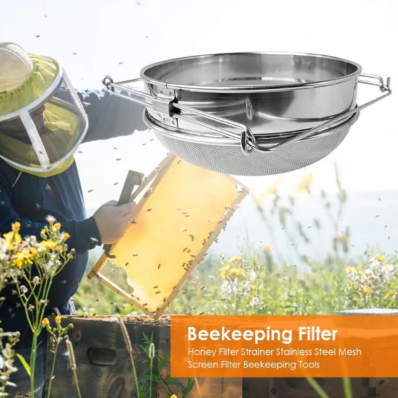 

Honey Filter Strainer Stainless Steel Mesh Screen Filter Beekeeping Tools