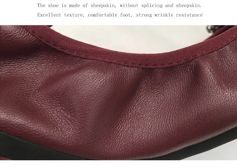 Plus Size 34-42 Sheepskin Women Ballet Flats Bowknots Driving Shoes Female 2018 Soft Casual Flat Heel Shoes Women's Single Shoes (18)