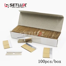 100 шт. 1,5 дюймов стальная бритва лезвие винил обёрточная бумага лезвия профессиональные автомобильные тонировочные Инструменты пленка для автомобиля обертывание пинг бритва скребок