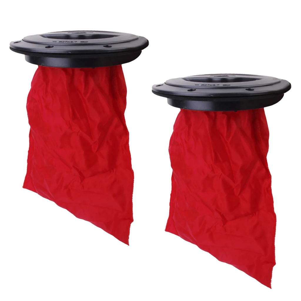 2 Pieces/ Set Durable 6 inch Marine Boat Canoe Kayak Hatch Cover Deck Plate with Removable Storage Bag