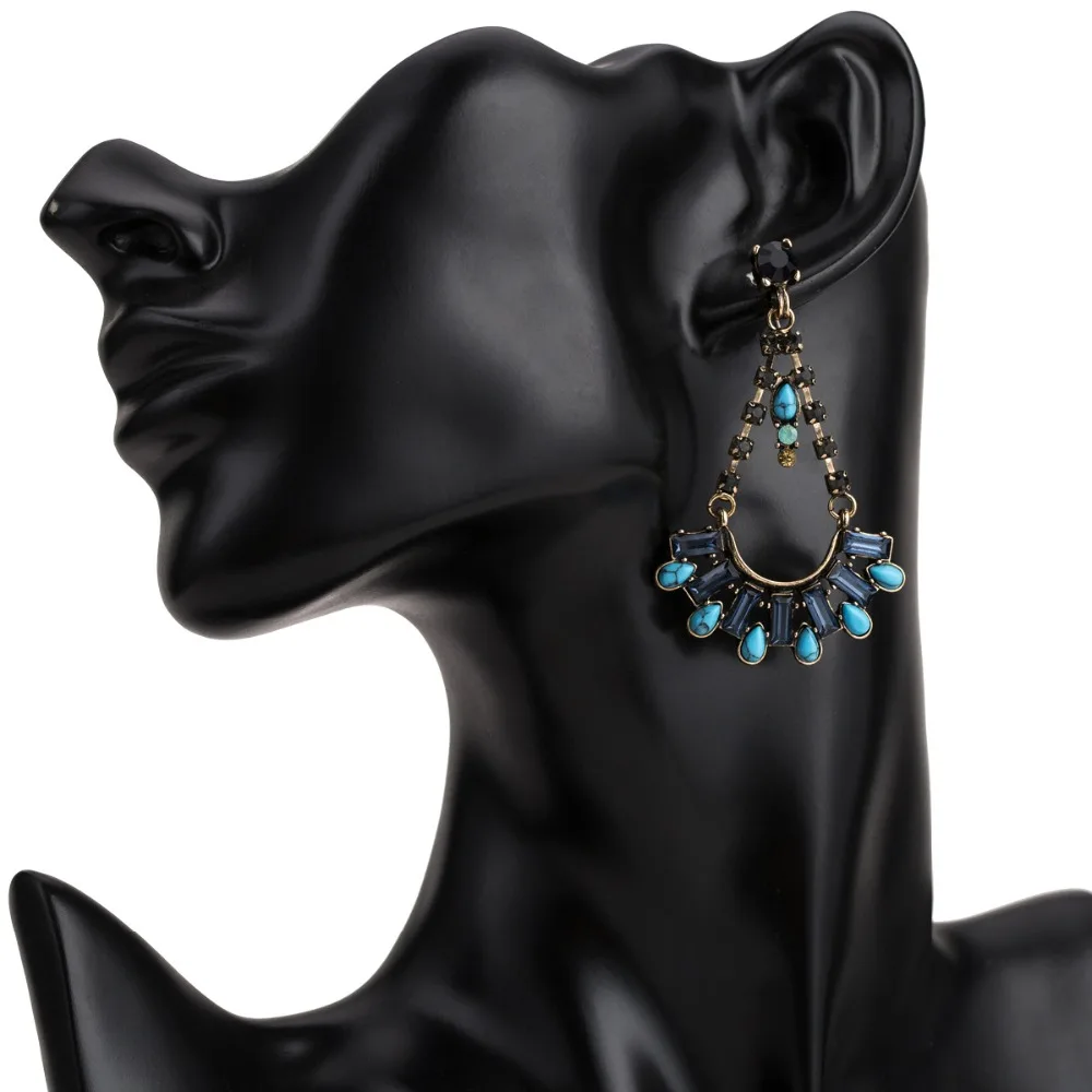 2018 модные ювелирные изделия бренд Смола Кристалл Серьги богемные Свадебные