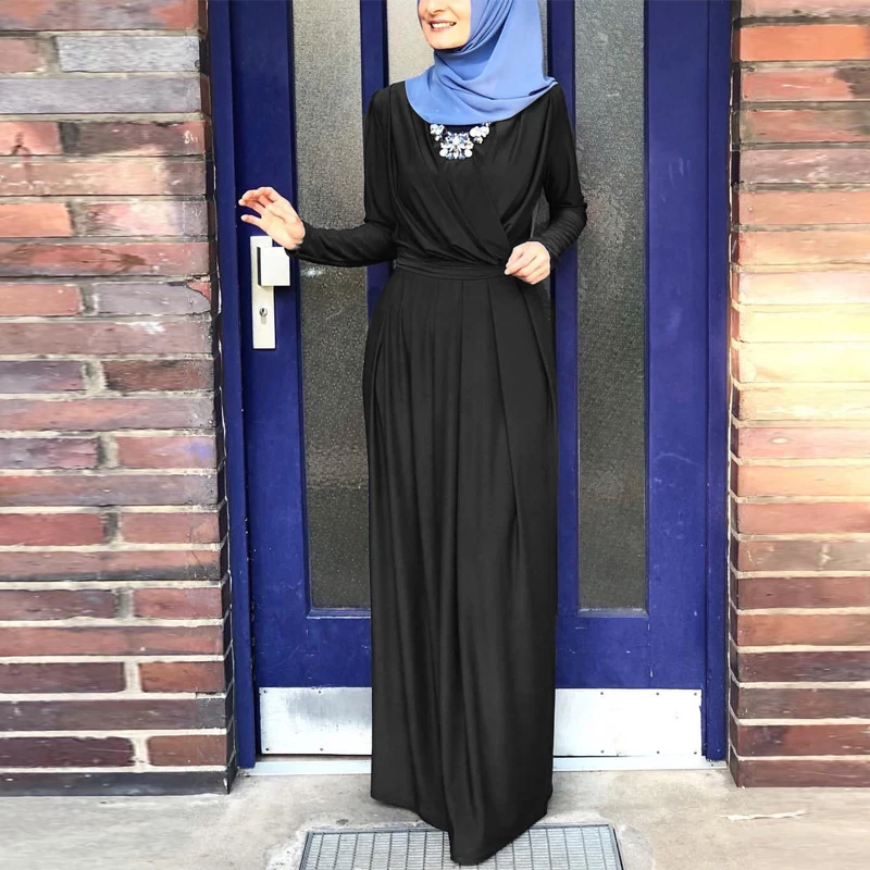 Kaftan abaya мусульманская одежда для Дубай мусульманское платье хиджаб Caftan Турция Elbise Ramadan плиссированные платья Eid vestidos robe Arabe Musulmane