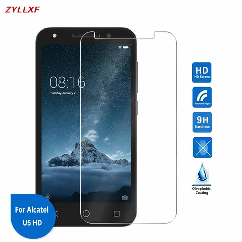 

For Alcatel U5 HD Tempered Glass Screen Protector Film 5.0 inch 9H 2.5D Safety Film on U5HD 5047D 5047I 5047U 5047Y