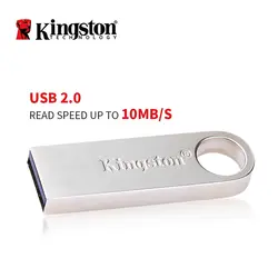 Kingston Флешка USB 2,0 Memory Stick 8 ГБ 16 ГБ 32 Гб ментальный серебристый мини ручка с кольцом Накопитель Памяти Pendrive внешний накопитель