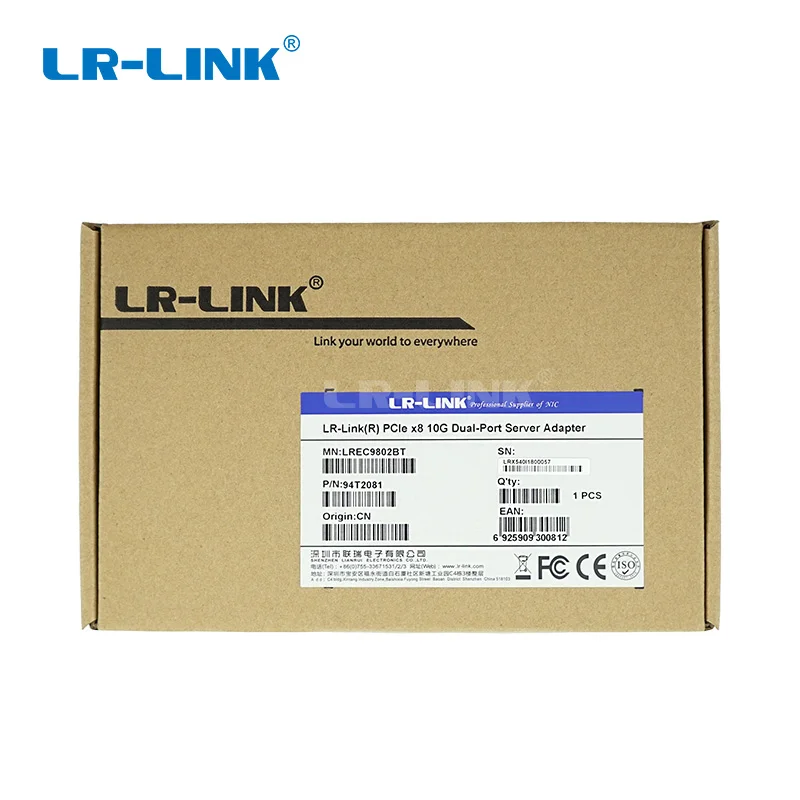 LR-LINK 9802BT 10 Гб Ethernet серверный адаптер двухпортовый PCI-E Сетевая карта Lan контроллер NIC Intel X540-T2 совместимый