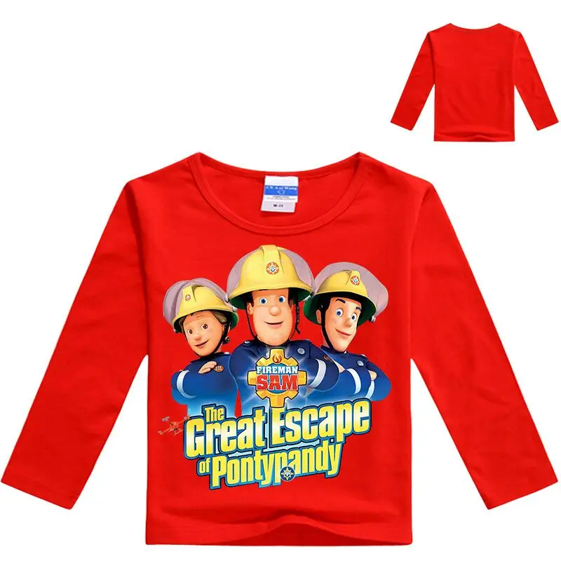 Пожарный футболка Дядя Сэм Демисезонный с длинным рукавом детская футболка летние детские топы с принтом «Mama's Boy» модная детская одежда Топ fser4e