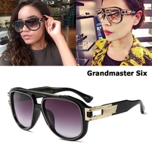 JackJad Новая мода хип-хоп Grandmaster шесть градиентных солнцезащитных очков для мужчин и женщин крутые брендовые дизайнерские солнцезащитные очки Oculos De Sol 97566