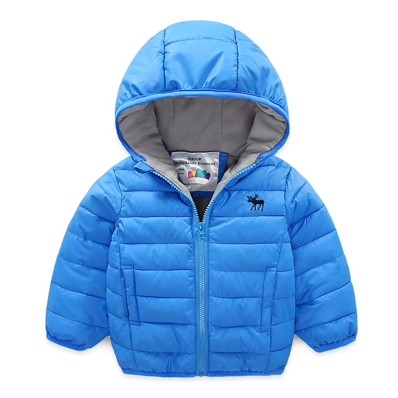 

Baby boy hooded coat 2018 winter new boy zipper thick coat kids thick coat high quality kids clothes