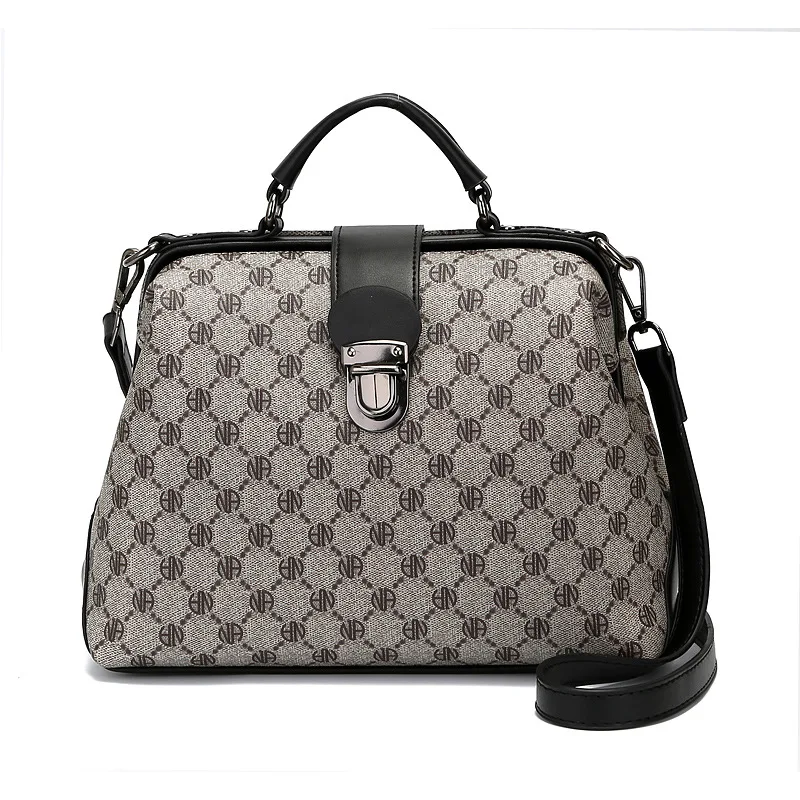 

2019 Vintage Women Shoulder Bags Floral Printed High Quality Pu Leather Lady Handbags High Capacity Brown Ladies Totes