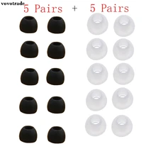 Toopoot 10 Çift Orta Boyutu Şeffaf Silikon Yedek Kulak Tomurcukları Ipuçları Sony Phillips Kulaklık Kulaklık Değiştirme(China)