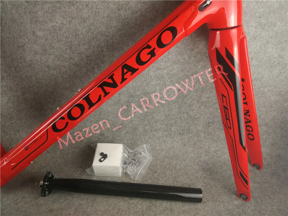T1000 3K глянцевый черный логотип Красная картина Colnago C60 карбоновая рама для дорожного велосипеда C60 с XS/S/M/L/XL на ваш выбор