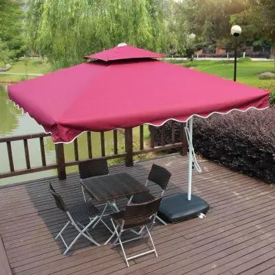 Уличный зонт от солнца с защитой от ультрафиолета, складной пляжный зонтик, водонепроницаемый зонтик, навес от солнца, рекламная палатка, 2,2 метров, квадратный - Цвет: Бургундия