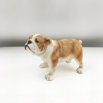 

Artificial model of standing bulldog for decoration and collection gift fan bull dog doggy puppy emulational