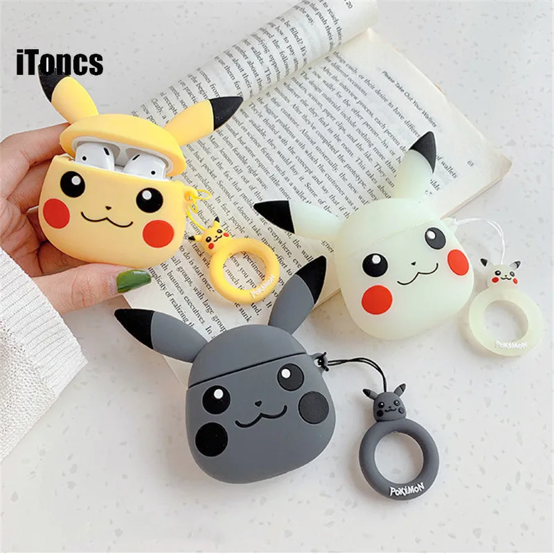 3D Cartoon for Apple Airpods Case Wireless Bluetooth Earphone Protective Cover AirPods Soft Silicone Headphone Charging Box |