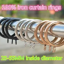 Livraison gratuite 100% rideau de fer anneaux, galvanoplastie rouille pas rideaux accessoires, 25-55 MM diamètre intérieur, 4 MM diamètre du fil