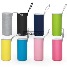 100 шт/партия мягкая Неопреновая бутылка для воды Обложка сумка спортивная для похода и кемпинга водная Вакуумная чашка 360 мл 420 мл 550 мл бутылка сумка