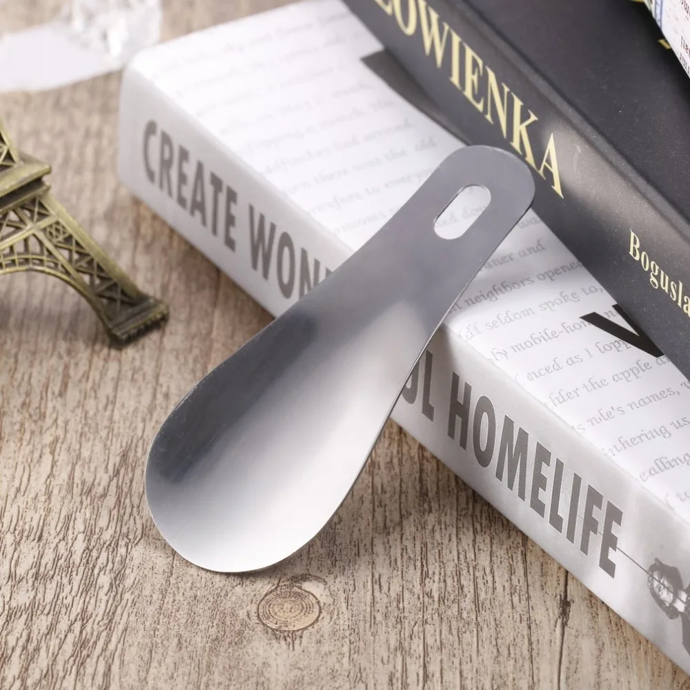 10.2cm Durable Portable Classic Arch Mini Shoe Horn Professional Stainless Steel Lifter Shoe Horn Long Shoespooner Spoon eykosi 2pcs 10cm useful new stainless steel shoe horn lifter shoehorn shoespooner spoon silver color small fashion long
