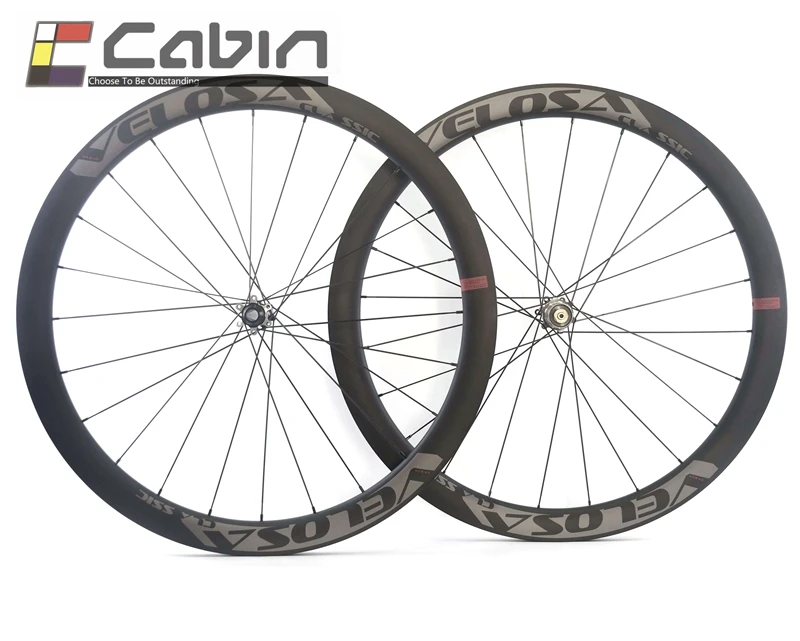 

700C 45mm depth road Disc Brake carbon wheelset, CX45 700C hookless cyclocross 29mm width wheel,tubeless compatible, super light