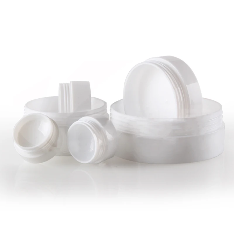 3g-5g-10g-30g-50g-100g-10pcs-Portable-White-Plastic-Jar-Mask-Cream-Jars-With-Depressed (3)