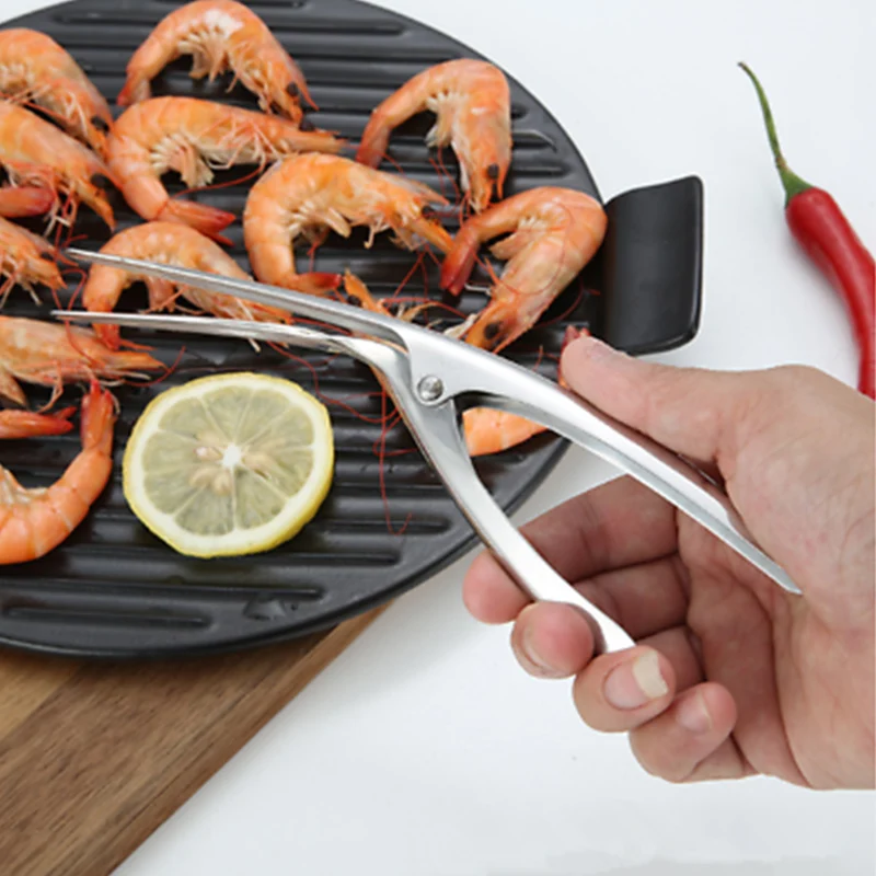 New Stainless Steel Prawn Peeler Shrimp Peel Device Creative Kitchen