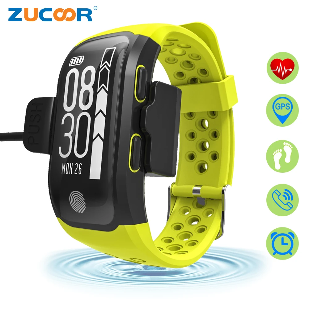 

ZUCOOR Smart Fitness Bracelet GPS Tracker Ip 68 Pulse Monitor Band Electronic Bluetooth Bracelets Clever Bangle Wearable Devices