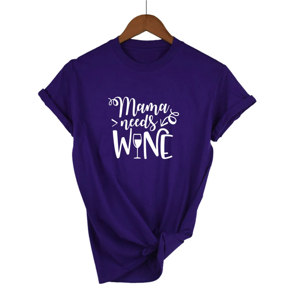 Mama needs wine футболка летняя новая модная женская футболка подарок для мамы футболки топы слоган забавная футболка