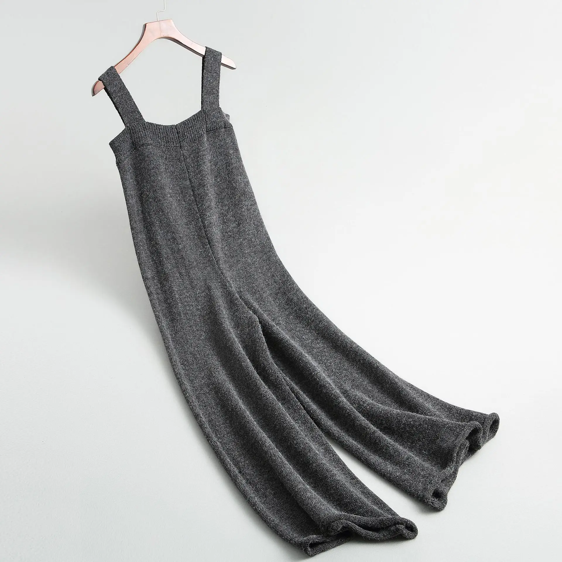 2018 новые акриловые женские повседневные брюки для отдыха сплошной цвет вязания с высокой талией