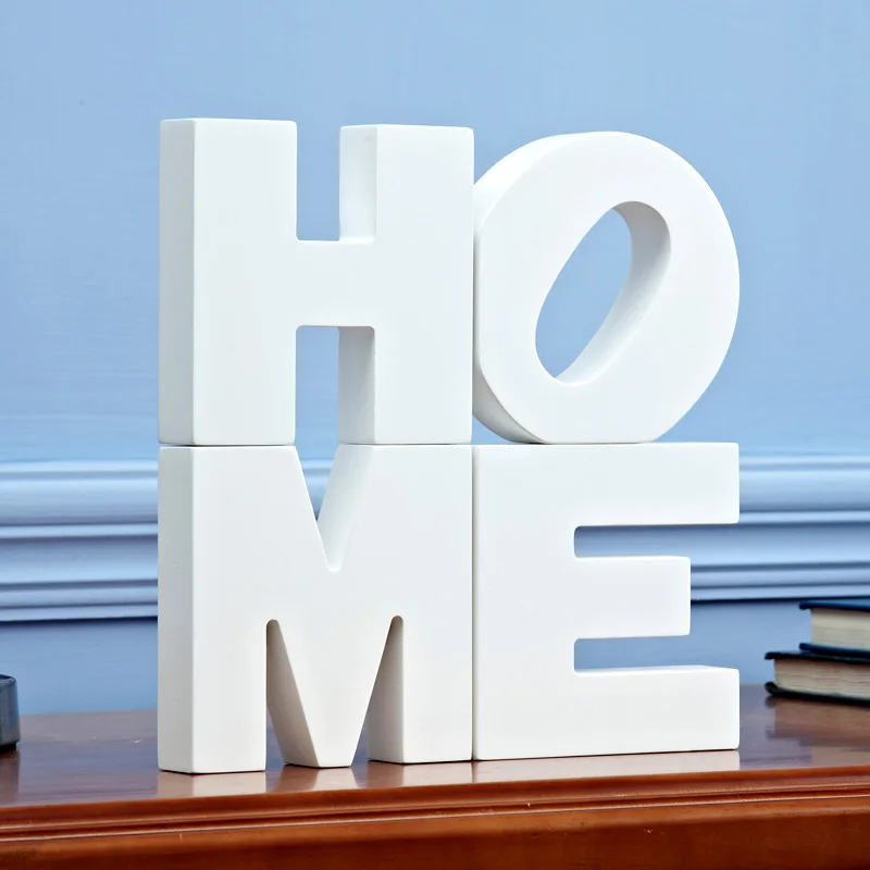 

HOME letter decoration home accessories living room crafts creative wooden children's room decoration European simple design