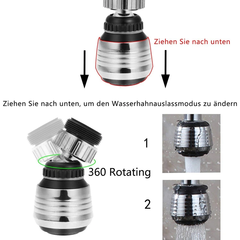 10 шт. кухонный аэратор душ поворотный аэратор кран аксессуары кухонный душ поворотный душ две функции распыления