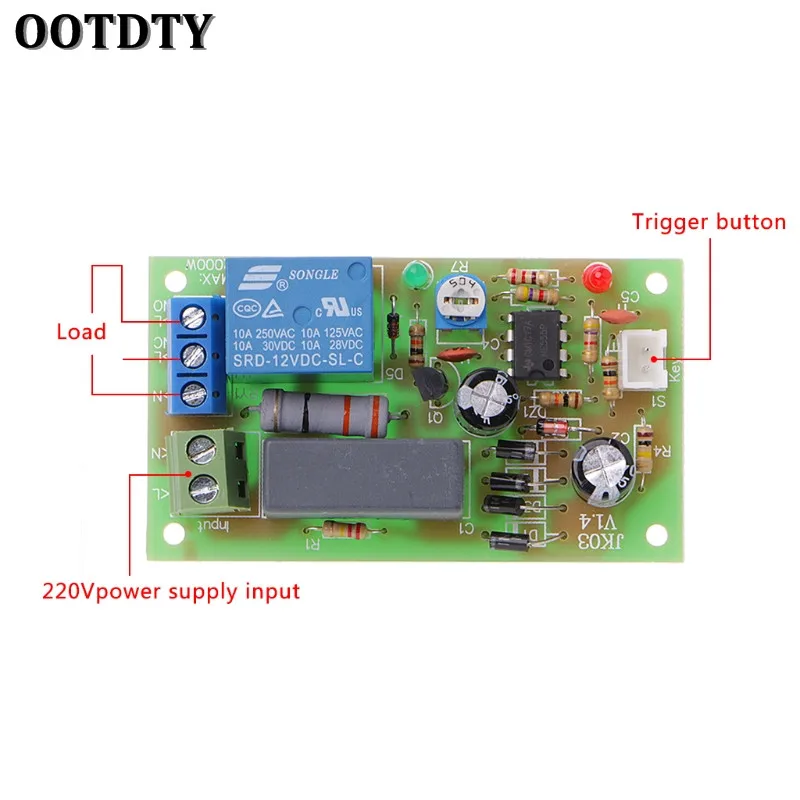 OOTDTY AC 220V вызвать задержки переключатель включения выключения доска таймер релейный модуль с plc разъемом регулируемый